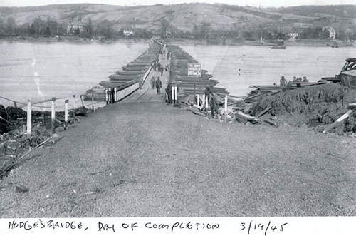 Hodges Bridge day of completion March 19, 1945
